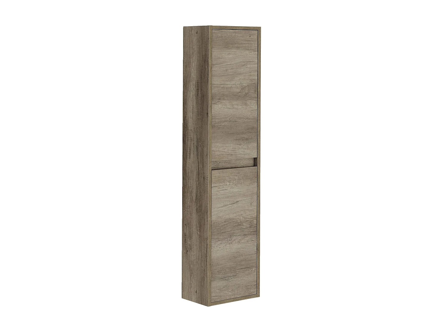 Dmora Kastkolom Salinas 25,5x30x140h cm Eik Bruin 2 Planken Modulaire, Deur Met Scharnier