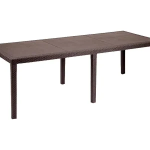 Dmains buitentafel, uitschuifbare rechthoekige eettafel, giartafelRotan Stretch Dino, 100% Made in Italy, 150/220x90h72 cm, Bruin Dmains buitentafel, uitschuifbare rechthoekige eettafel, giartafelRotan Stretch Dino, 100% Made in Italy, 150/220x90h72 cm, Bruin