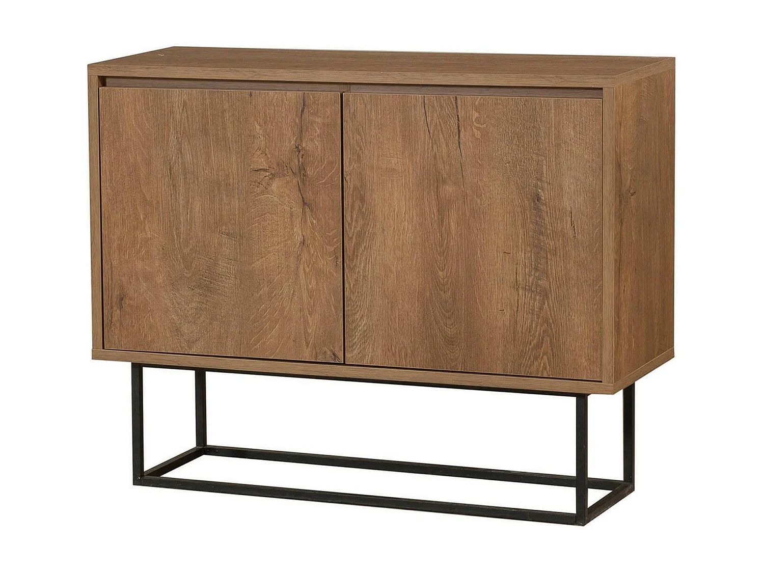 Dcalabri console, Multifunctionele tafel, Steunkast, Gangbureau, 90x36h72 cm, Walnoot en Zwart
