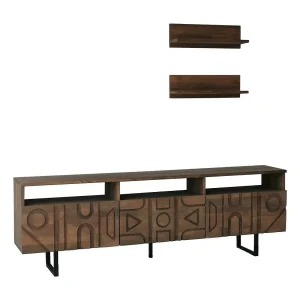 Dpatrici tv-meubel, bijzit, lage tv-meubel, wandstandaard, 170x30h40 cm, walnoot Dpatrici tv-meubel, bijzit, lage tv-meubel, wandstandaard, 170x30h40 cm, walnoot