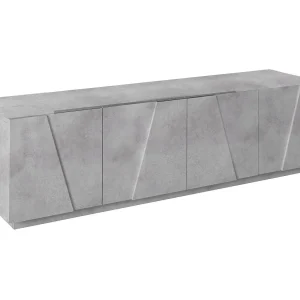 Dmora Tv-meubel Raul 44x162x46h cm Grijs Cement, 1 Plank, 1 Lade, 2 Vakjes Gemaakt in Italië Dmora Tv-meubel Raul 44x162x46h cm Grijs Cement, 1 Plank, 1 Lade, 2 Vakjes Gemaakt in Italië