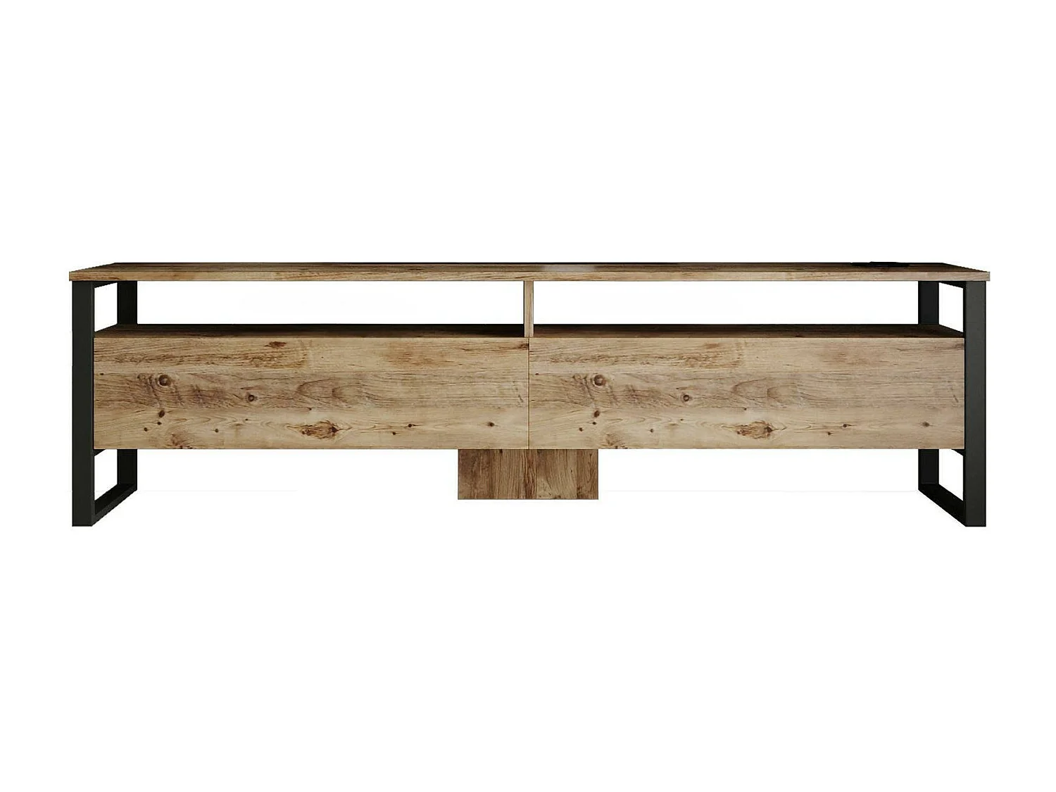 Dpirozz tv-meubel, woonkamer dressoir, laag tv-meubel, uitgerust wandonderstel, 180x36h56 cm, eiken