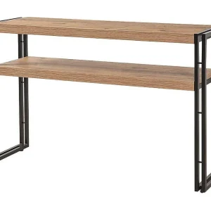 Dmazzarr console, Multifunctionele tafel, Steunkast, Gangbureau, 140x35h80 cm, Eiken en Zwart Dmazzarr console, Multifunctionele tafel, Steunkast, Gangbureau, 140x35h80 cm, Eiken en Zwart