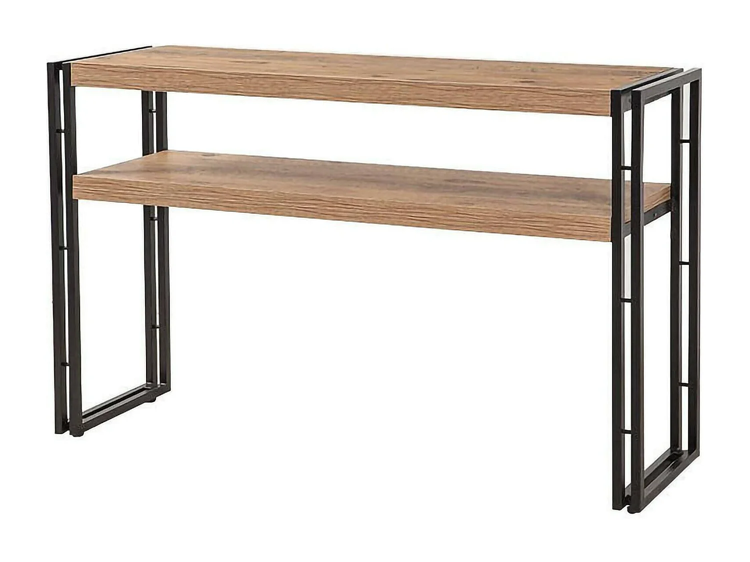 Dmazzarr console, Multifunctionele tafel, Steunkast, Gangbureau, 140x35h80 cm, Eiken en Zwart