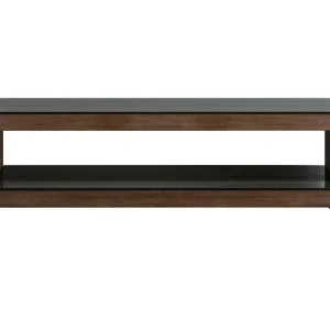 Dpaciocc tv-meubel, bijzet in de woonkamer, lage tv-meubel, wandstandaard, 140x40h45 cm, walnoot