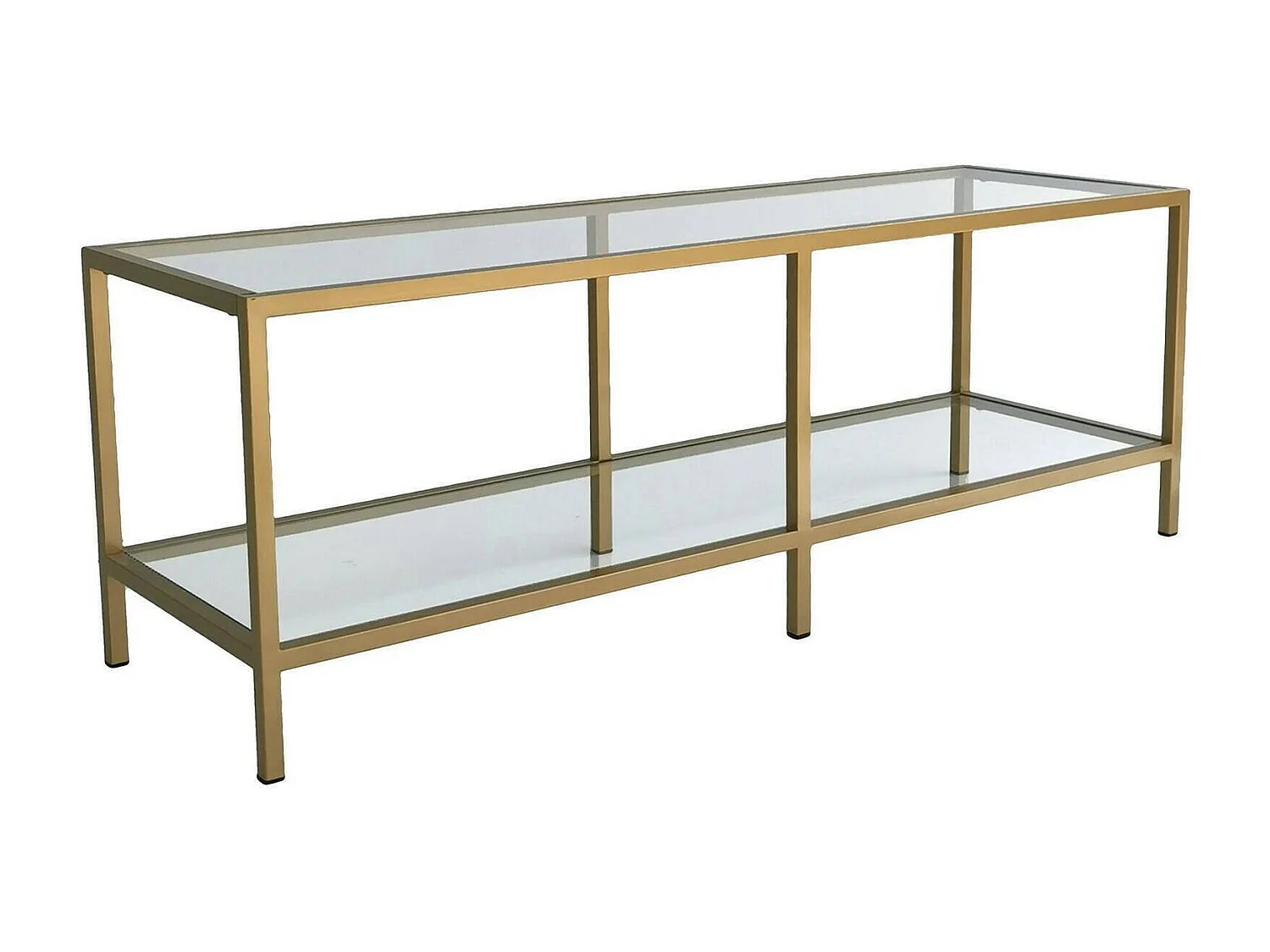 Dklaasse tv-meubel, woonkamer dressoir, laag tv-meubel, gemonteerd wandonderstel, 130x40h45 cm, goud