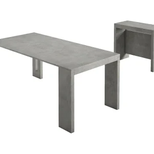 Detound uitschuifbare console, Uitschuifbare eettafel, Multifunctionele console met verlengstukken, 100% Made in Italy, 186x80h76 cm, Cement Detound uitschuifbare console, Uitschuifbare eettafel, Multifunctionele console met verlengstukken, 100% Made in Italy, 186x80h76 cm, Cement