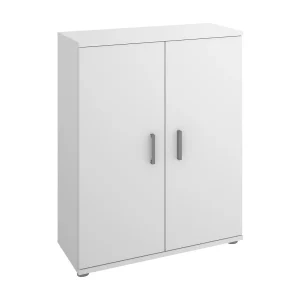 Dmedr multifunctionele kledingkast, Multifunctionele schoenenrekkast, kast met 2 deuren, 61x35h80 cm, Wit Dmedr multifunctionele kledingkast, Multifunctionele schoenenrekkast, kast met 2 deuren, 61x35h80 cm, Wit