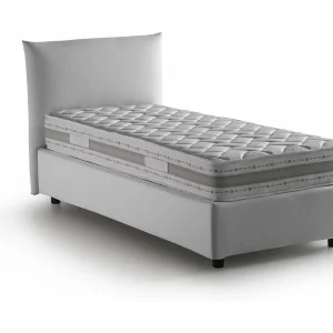 Eenpersoonsbed Cosetta Wit met Matras, Afneembaar, Opslagruimte, Made in Italy Eenpersoonsbed Cosetta Wit met Matras, Afneembaar, Opslagruimte, Made in Italy