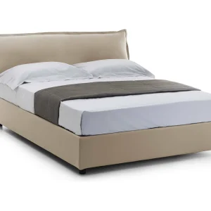 Talamo Italia Tweepersoonsbed Clorinda Beige Inclusief Matras, Afneembaar met Opbergruimte Made in Italy Talamo Italia Tweepersoonsbed Clorinda Beige Inclusief Matras, Afneembaar met Opbergruimte Made in Italy