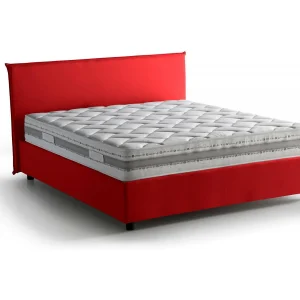 Dame tweepersoonsbed, Opbergbed met stoffen bekleding, 100% Made in Italy, Opening aan de voorzijde, inclusief matras 160×190 cm, Rood Dame tweepersoonsbed, Opbergbed met stoffen bekleding, 100% Made in Italy, Opening aan de voorzijde, inclusief matras 160×190 cm, Rood