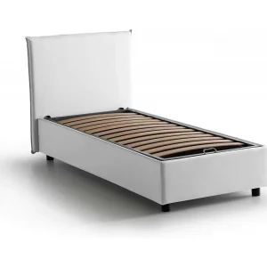 Talamo Italia Eenpersoonsbed Bruna Wit, Afneembare Hoes, Opslagruimte, Matrass 80×190 cm Gemaakt in Italië Talamo Italia Eenpersoonsbed Bruna Wit, Afneembare Hoes, Opslagruimte, Matrass 80×190 cm Gemaakt in Italië