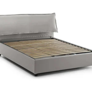 Talamo Italia Tweepersoonsbed Cloe Grijs Afneembare Hoes met Opbergruimte, Matrasmaat 160×200 cm Made in Italy Talamo Italia Tweepersoonsbed Cloe Grijs Afneembare Hoes met Opbergruimte, Matrasmaat 160×200 cm Made in Italy