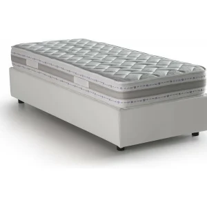 Dalfan eenpersoonsbed, Opbergbed met bekleding van eco-leer, 100% Made in Italy, Opening aan de voorkant, inclusief matras van 80×200 cm, Wit Dalfan eenpersoonsbed, Opbergbed met bekleding van eco-leer, 100% Made in Italy, Opening aan de voorkant, inclusief matras van 80×200 cm, Wit