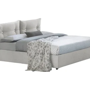 Dabbadi tweepersoonsbed, Opbergbed met stoffen bekleding, 100% Made in Italy, Opening aan de voorkant, inclusief matras 120×190 cm, Wit Dabbadi tweepersoonsbed, Opbergbed met stoffen bekleding, 100% Made in Italy, Opening aan de voorkant, inclusief matras 120×190 cm, Wit