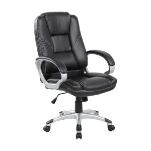 Dminell bureaustoel, Executive fauteuil met armleuningen, Ergonomische bureaustoel, 69x63h105/116 cm, Zwart Dminell bureaustoel, Executive fauteuil met armleuningen, Ergonomische bureaustoel, 69x63h105/116 cm, Zwart