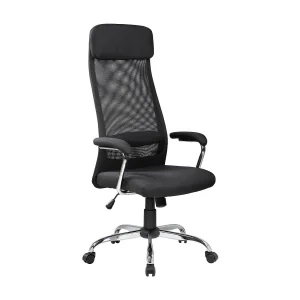 Dartic bureaustoel, Presidentiële fauteuil met armleuningen, Ergonomische bureaustoel, 65x65h126/136 cm, Zwart Dartic bureaustoel, Presidentiële fauteuil met armleuningen, Ergonomische bureaustoel, 65x65h126/136 cm, Zwart