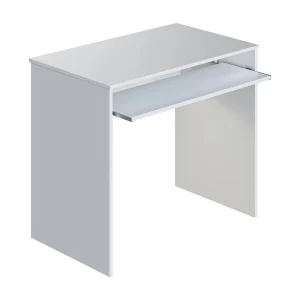 Dmora Bureau Dayton 54x79x90h cm Wit: Één Plank, PC-steun, Bladkleur Wit Dmora Bureau Dayton 54x79x90h cm Wit: Één Plank, PC-steun, Bladkleur Wit