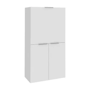 SCHREIBTISCH Glänzendes Weiß 35/70/140 cm
