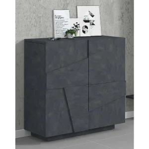 Dfogl schoenenrek, Multifunctionele kast met 2 deuren, Ingang schoenenrek, 100% Made in Italy, 81x38h86 cm, Leisteen met detail Dfogl schoenenrek, Multifunctionele kast met 2 deuren, Ingang schoenenrek, 100% Made in Italy, 81x38h86 cm, Leisteen met detail