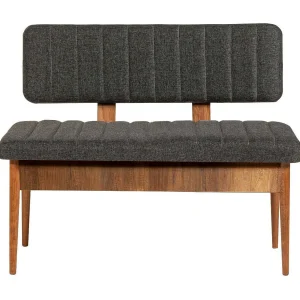 Bank Salento, draagvermogen 150 kg, 110x40x85h cm walnootbruin, framekleur zwart, zithoogte 48 cm Bank Salento, draagvermogen 150 kg, 110x40x85h cm walnootbruin, framekleur zwart, zithoogte 48 cm