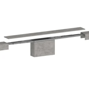 Dollocol Bank, Zitplaats voor eettafel, Enkele uitschuifbare bank, 290x25h45 cm, Grijs Dollocol Bank, Zitplaats voor eettafel, Enkele uitschuifbare bank, 290x25h45 cm, Grijs
