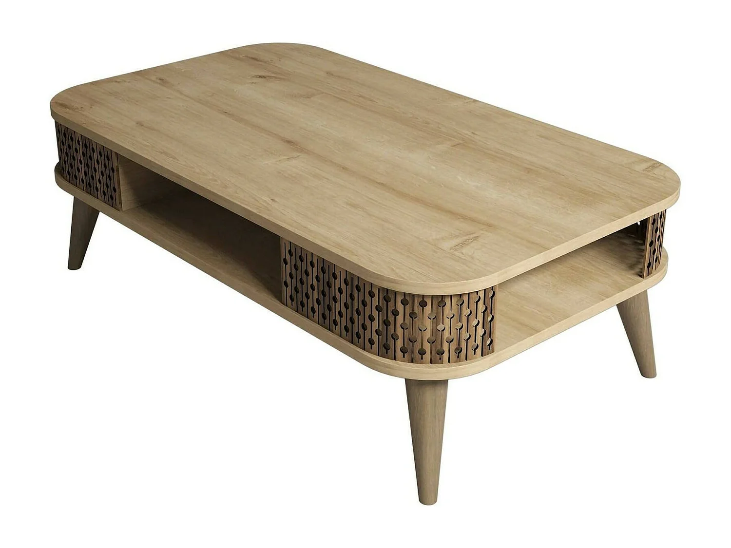 Dmoll-salletafel, koffietafel, bankrek, woonkamerplank, 105x60h35 cm, Eik