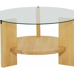 Felino salontafel, tijdschriftenhouder, 75x75x40h cm eikenbruin, ronde vorm, kleurverloop, eiken structuur Felino salontafel, tijdschriftenhouder, 75x75x40h cm eikenbruin, ronde vorm, kleurverloop, eiken structuur