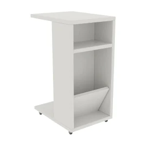Dgambazz koffietafel, KoffietafelIs, bankhouder, woonkamerplank, 30x40h63 cm, Wit