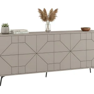 Dlabrocc Dressoir, Woonkamer Buffet, Woonkamer, PantryKeuken, 184x35h77 cm, Cement