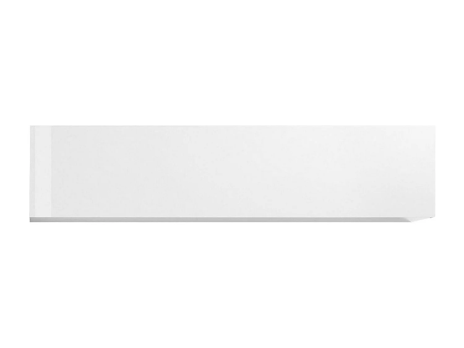 Dghoula wandkast, Multifunctionele kledingkast, Bovenkast, 100% Made in Italy, 180x30h40 cm, Glanzend wit