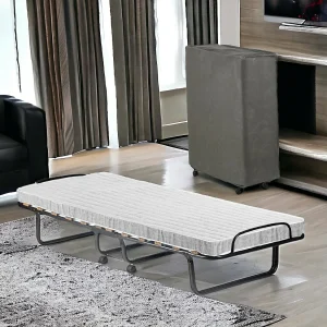 Dparis opklapbed, Kampeerbed met 12 latten, Matras inbegrepen, Ruimtebesparend kinderbedje, 100% Made in Italy, 80x190h37 cm, Inclusief beschermhoes Dparis opklapbed, Kampeerbed met 12 latten, Matras inbegrepen, Ruimtebesparend kinderbedje, 100% Made in Italy, 80x190h37 cm, Inclusief beschermhoes