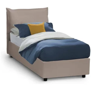 Datzor eenpersoonsbed, Opbergbed met bekleding van eco-leer, 100% Made in Italy, Opening aan de voorkant, inclusief matras van 90×190 cm, Taupe Datzor eenpersoonsbed, Opbergbed met bekleding van eco-leer, 100% Made in Italy, Opening aan de voorkant, inclusief matras van 90×190 cm, Taupe