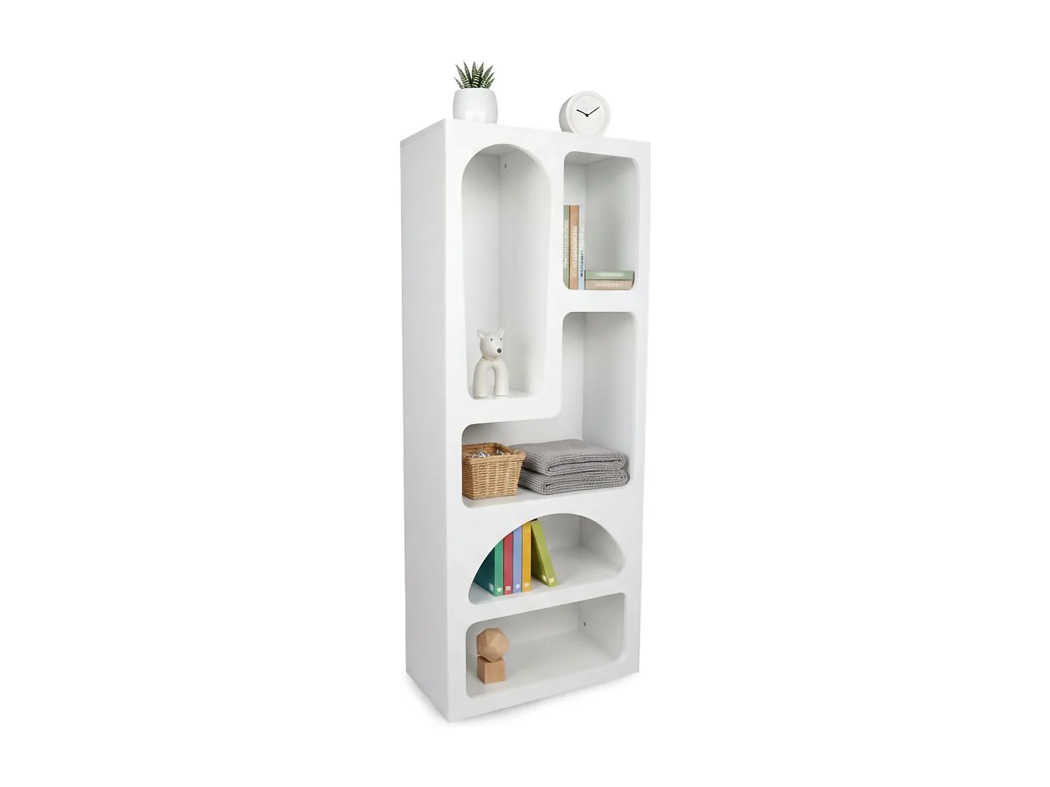 Dgargiul-kast, Buffet in de woonkamer, In de woonkamer, Bijkeuken, 60x32h150 cm, Wit