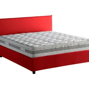 Dallegr tweepersoonsbed, Opbergbed met stoffen bekleding, 100% Made in Italy, Opening aan de voorkant, inclusief matras van 140×200 cm, Rood Dallegr tweepersoonsbed, Opbergbed met stoffen bekleding, 100% Made in Italy, Opening aan de voorkant, inclusief matras van 140×200 cm, Rood