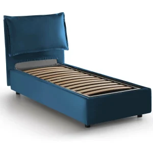 Ddimari eenpersoonsbed, Opbergbed met stoffen bekleding, 100% Made in Italy, Opening aan de voorkant, geschikt voor matras van 80×200 cm, Blauw Ddimari eenpersoonsbed, Opbergbed met stoffen bekleding, 100% Made in Italy, Opening aan de voorkant, geschikt voor matras van 80×200 cm, Blauw