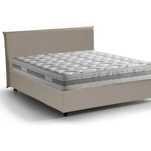 Dalberg tweepersoonsbed, Opbergbed met bekleding van eco-leer, 100% Made in Italy, Opening aan de voorkant, inclusief matras van 140×200 cm, Taupe Dalberg tweepersoonsbed, Opbergbed met bekleding van eco-leer, 100% Made in Italy, Opening aan de voorkant, inclusief matras van 140×200 cm, Taupe