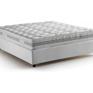 Deusep tweepersoonsbed, Opbergbed met stoffen bekleding, 100% Made in Italy, Opening aan de voorkant, inclusief matras van 160×200 cm, Wit Deusep tweepersoonsbed, Opbergbed met stoffen bekleding, 100% Made in Italy, Opening aan de voorkant, inclusief matras van 160×200 cm, Wit