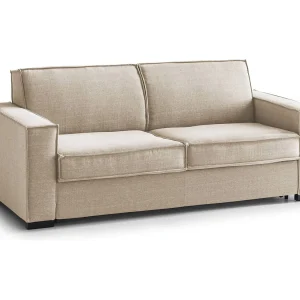 Dekuba slaapbank, 2-zitsbank, 100% Made in Italy, woonkamerbank met draaibare opening, in gewatteerde stof, met standaard armleuningen, 180x95h90 cm, Beige Dekuba slaapbank, 2-zitsbank, 100% Made in Italy, woonkamerbank met draaibare opening, in gewatteerde stof, met standaard armleuningen, 180x95h90 cm, Beige