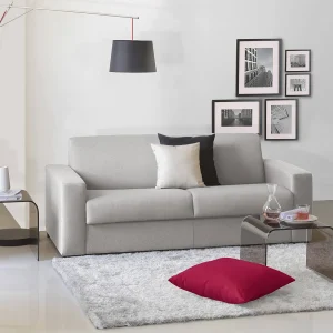 Dabakah Slaapbank, 3-zitsbank, 100% Made in Italy, Woonkamerbank met draaibare opening, in gewatteerde stof, met slanke armleuningen, 200x95h90 cm, Grijs Dabakah Slaapbank, 3-zitsbank, 100% Made in Italy, Woonkamerbank met draaibare opening, in gewatteerde stof, met slanke armleuningen, 200x95h90 cm, Grijs
