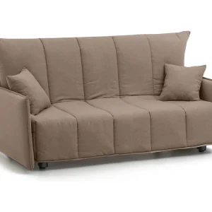 Dabarc slaapbank, 3-zitsbank, 100% Made in Italy, woonkamerbank met trolley-opening, in gewatteerde stof, met standaard armleuningen, 190x90h85 cm, Taupe Dabarc slaapbank, 3-zitsbank, 100% Made in Italy, woonkamerbank met trolley-opening, in gewatteerde stof, met standaard armleuningen, 190x90h85 cm, Taupe