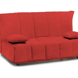 Dabam slaapbank, 3-zitsbank, 100% Made in Italy, woonkamerbank met trolley-opening, in gewatteerde stof, inclusief kussens, 165x90h85 cm, rood Dabam slaapbank, 3-zitsbank, 100% Made in Italy, woonkamerbank met trolley-opening, in gewatteerde stof, inclusief kussens, 165x90h85 cm, rood