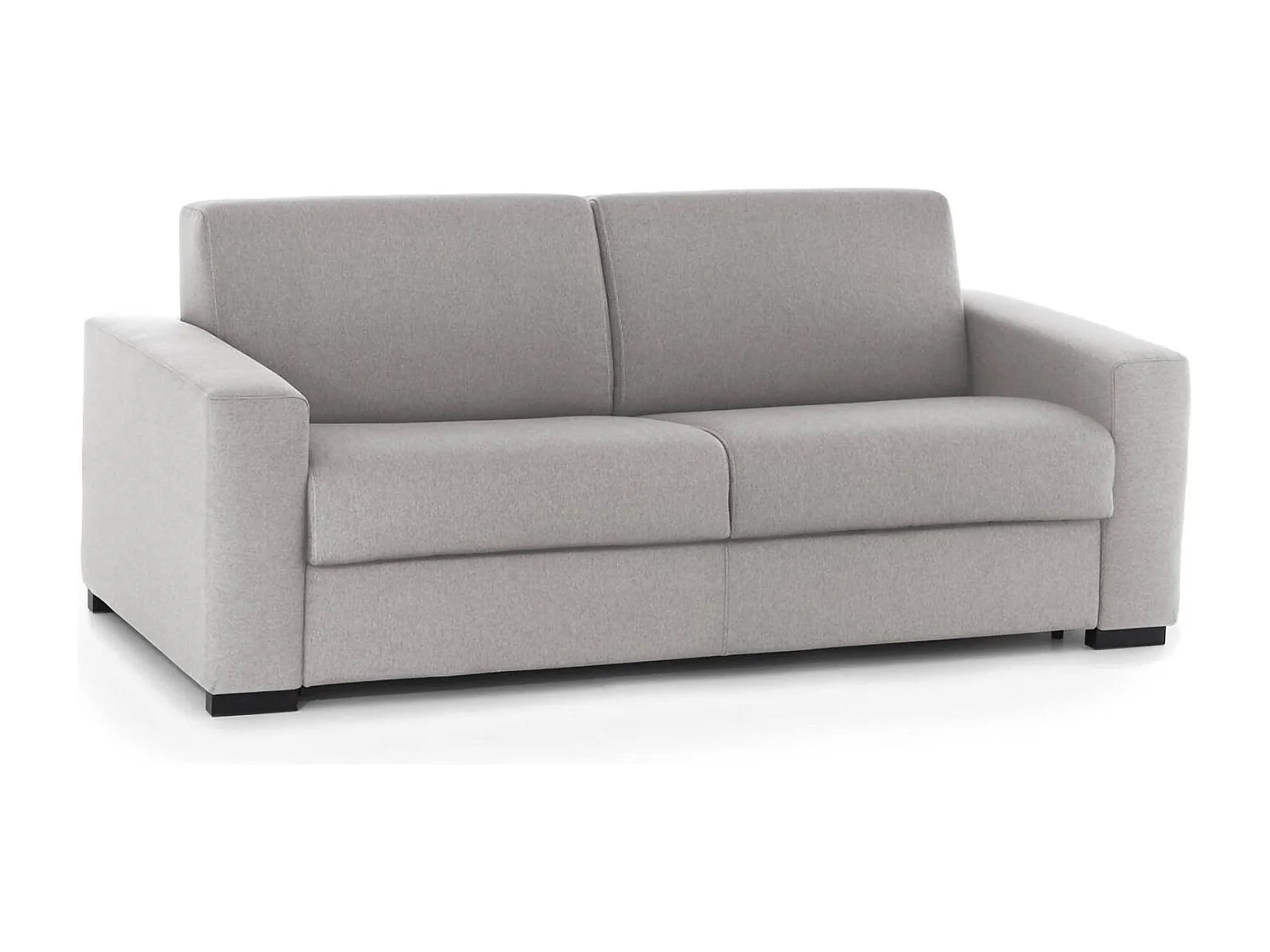 Dabagn slaapbank, grote 2-zitsbank, 100% Made in Italy, woonkamerbank met draaibare opening, in gewatteerde stof, met standaard armleuningen, 200x95h90 cm, grijs