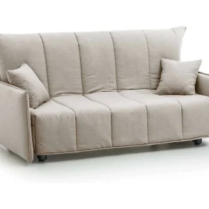 Dabarc slaapbank, 3-zitsbank, 100% Made in Italy, woonkamerbank met trolley-opening, in gewatteerde stof, met standaard armleuningen, 190x90h85 cm, Beige Dabarc slaapbank, 3-zitsbank, 100% Made in Italy, woonkamerbank met trolley-opening, in gewatteerde stof, met standaard armleuningen, 190x90h85 cm, Beige