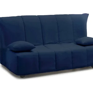 Dabald slaapbank, 2-zitsbank, 100% Made in Italy, woonkamerbank met trolley-opening, in gewatteerde stof, inclusief kussens, 125x90h85 cm, Blauw Dabald slaapbank, 2-zitsbank, 100% Made in Italy, woonkamerbank met trolley-opening, in gewatteerde stof, inclusief kussens, 125x90h85 cm, Blauw