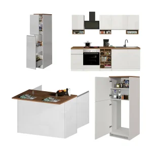 Armend keuken, 30 legplanken, gemaakt in Italië, hoogglans wit, keukenblok, modulair, 3 lades, Apparaten niet inbegrepen Armend keuken, 30 legplanken, gemaakt in Italië, hoogglans wit, keukenblok, modulair, 3 lades, Apparaten niet inbegrepen