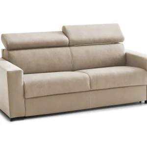 Daankou Slaapbank, 3-zitsbank, 100% Made in Italy, Woonkamerbank met draaibare opening, met verstelbare hoofdsteunen en standaard armleuningen, 220x95h85 cm, Beige Daankou Slaapbank, 3-zitsbank, 100% Made in Italy, Woonkamerbank met draaibare opening, met verstelbare hoofdsteunen en standaard armleuningen, 220x95h85 cm, Beige