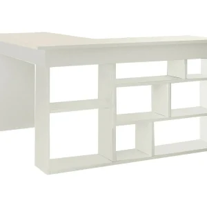 Dfavasul Bureau, Multifunctioneel Bureau, TafelVoor kantoor PC houder, Werkblad, 129x120h72 cm, Wit