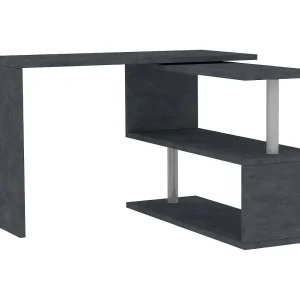 Dascagn bureau, Hoek PC-bureau, Multifunctionele kantoortafel, Ruimtebesparend bureau met meerdere posities, 100% Made in Italy, 120x50h75 cm, Antraciet Dascagn bureau, Hoek PC-bureau, Multifunctionele kantoortafel, Ruimtebesparend bureau met meerdere posities, 100% Made in Italy, 120x50h75 cm, Antraciet