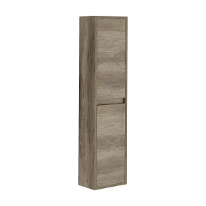 Dmarron badkamerkolom, Badkamerkolomkast met 2 deuren, Hangende wandkast, Moderne multifunctionele kast, 30x26h140 cm, Eiken Dmarron badkamerkolom, Badkamerkolomkast met 2 deuren, Hangende wandkast, Moderne multifunctionele kast, 30x26h140 cm, Eiken